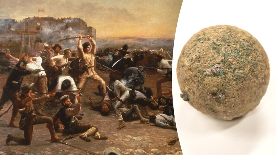 Cannonball 'very likely' fired in 1836 Battle of the Alamo found buried near church Education VIC